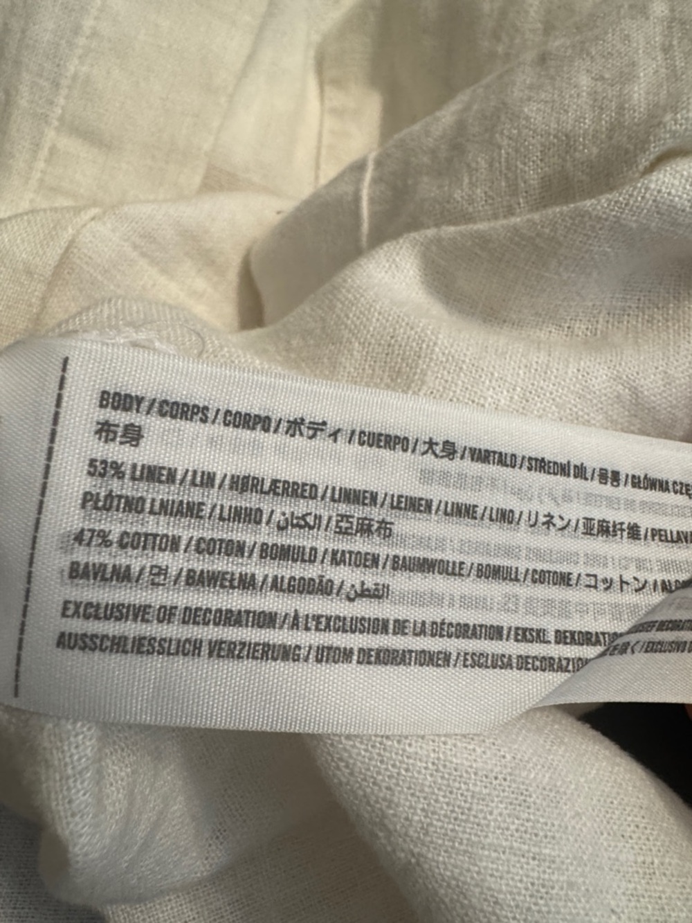Abercrombie & Fitch Oversized Linen Blend Button Front Shirt - Picture 5 of 6